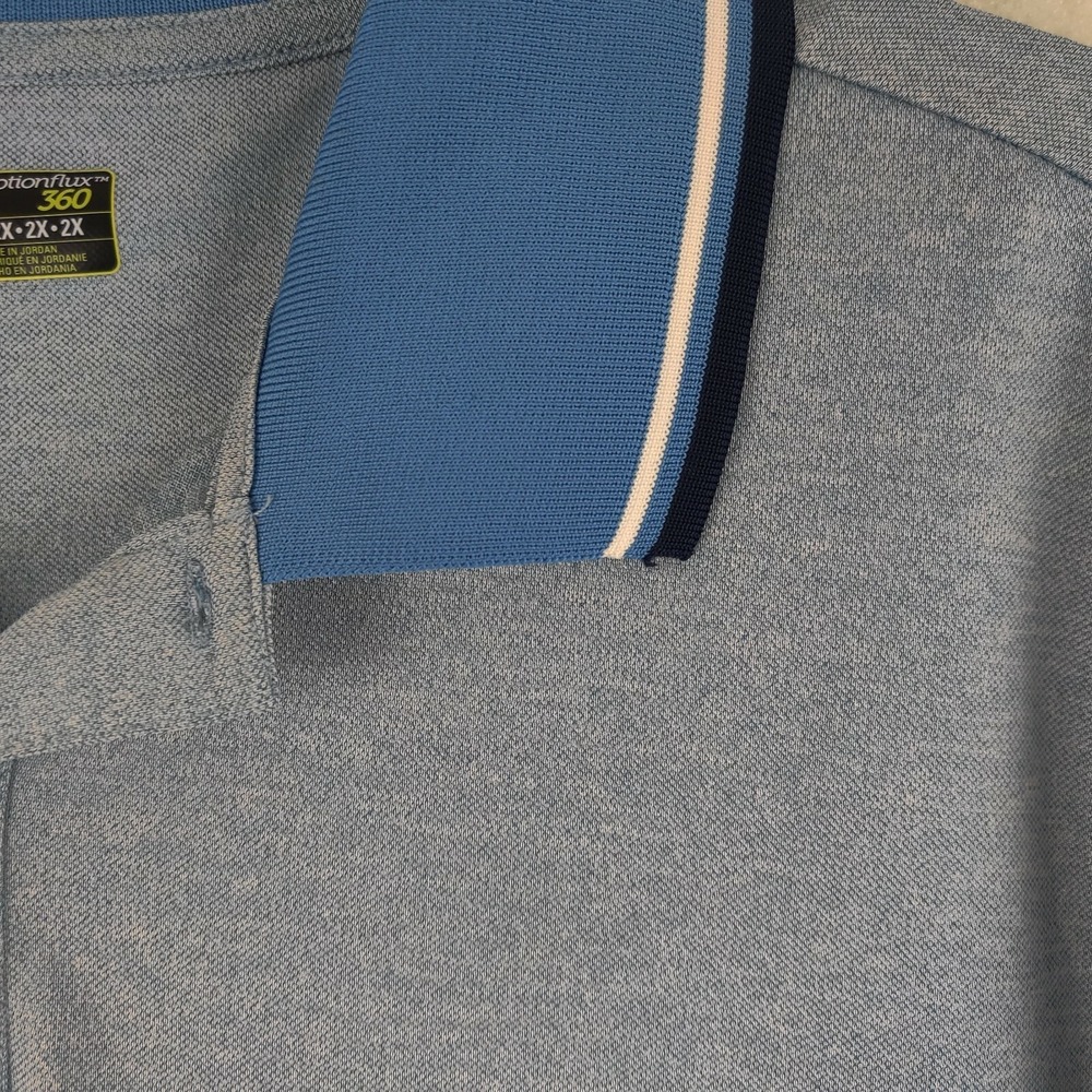 PGA Tour Mens 2XL Blue Polo Golf Rugby Casual Shirt XXL‎ - Picture 2 of 9